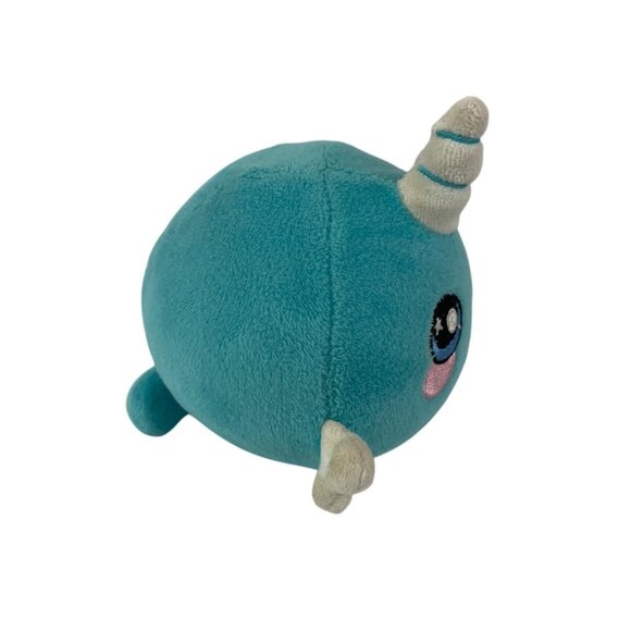 Squeezamals Nadia Narwhal Plush Toy 3in Blue White Soft Squishy Stuffed Animal - Picture 4 of 7